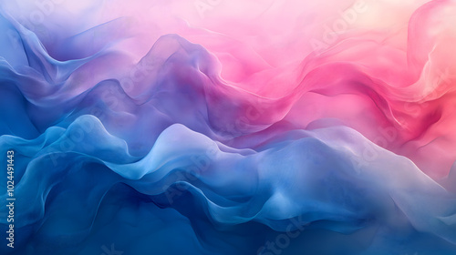 Neon blue and purple multicolored smoke puff cloud design elements, Picture of colorful abstract blue background The screen shows smooth gestures, generative ai