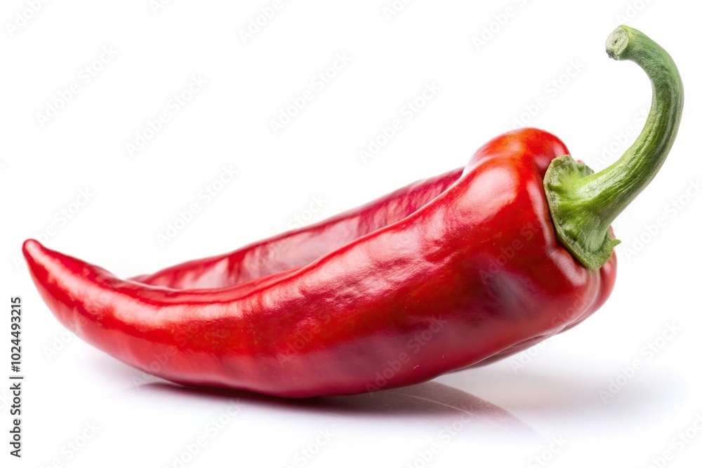 Macro red hot chili pepper isolated on a white background Macro red hot chili pepper isolated on a white background