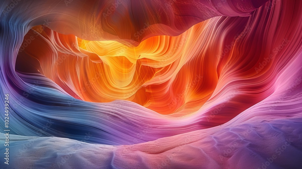 Obraz premium Vibrant Slot Canyon Landscape Photography