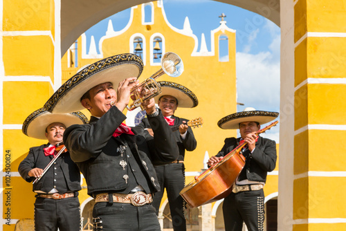 Traditional Mariachi group in Izamal, Yucatan, Mexico