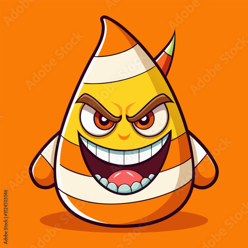 This mischievous cartoon character with an evil grin is perfect for adding a touch of playful mischief to your designs.  It's ideal for Halloween decorations, spooky designs.