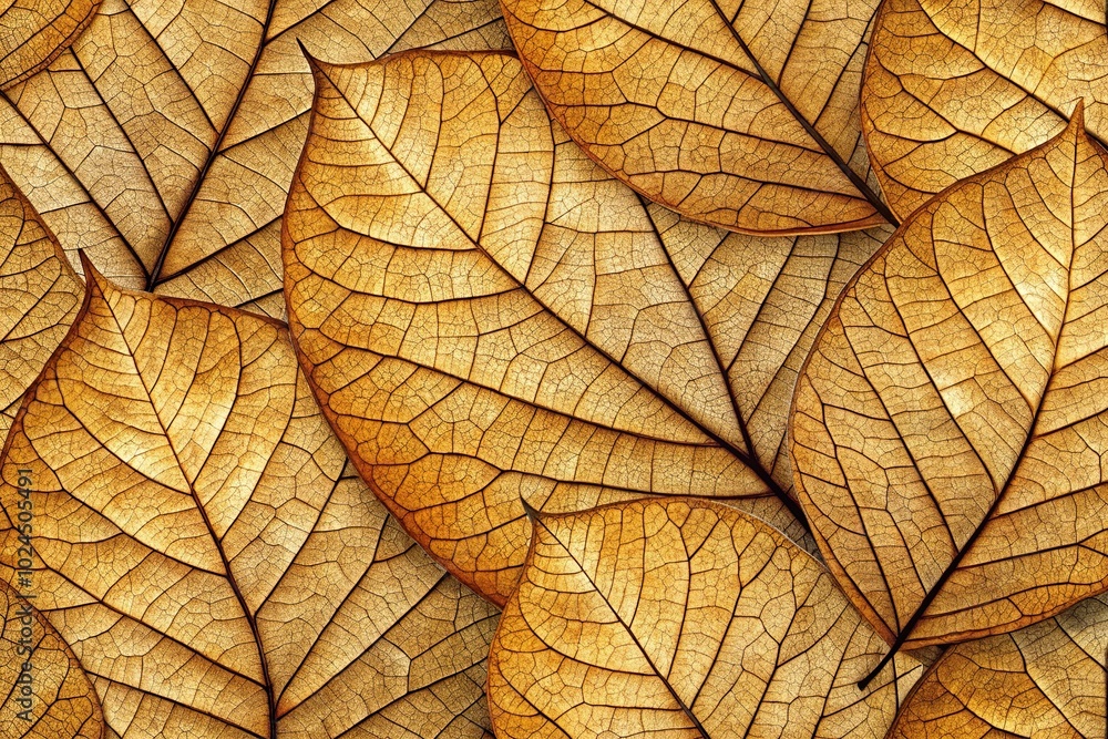 Obraz premium macro split leaves seamless texture background