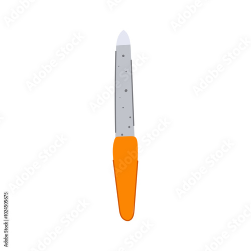 polish nail file cartoon. care tool, salon beauty, hygiene trim polish nail file sign. isolated symbol vector illustration