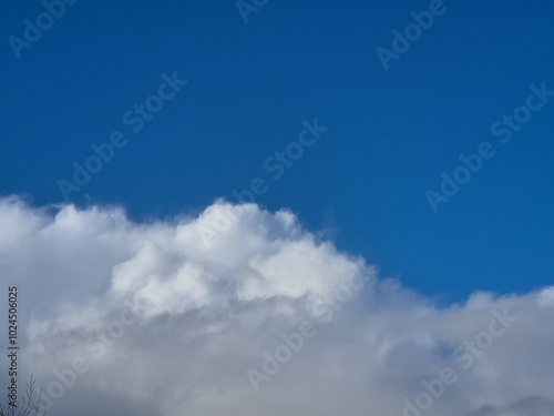 White clouds in summer sky background