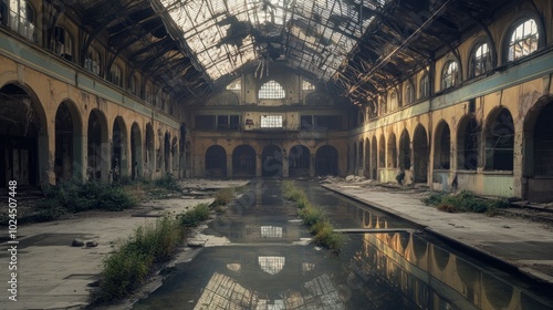 Abandoned Building with Pool