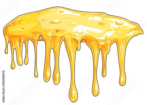 Melted cheese, clipart isolated on a white background