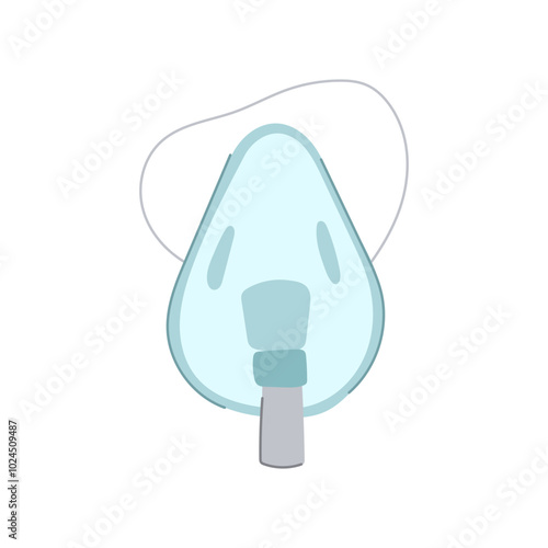 emergency oxygen mask cartoon. altitude aviation, medical portable, resuscitation equipment emergency oxygen mask sign. isolated symbol vector illustration