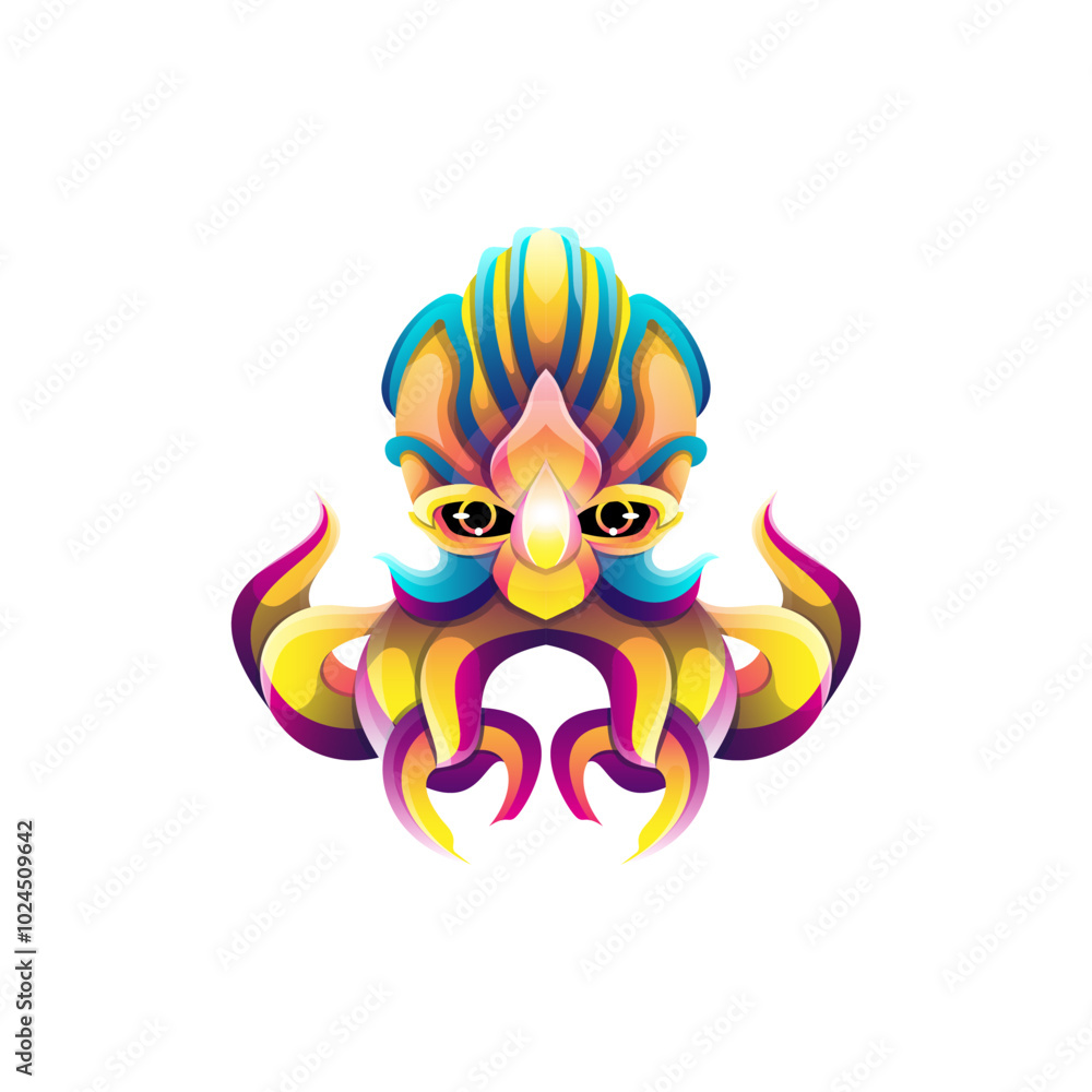 Fototapeta premium Octopus Gradient Logo