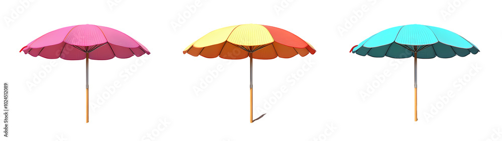 Beach umbrella with Deckchair side view full length Beach umbrella with Deckchair side view full length