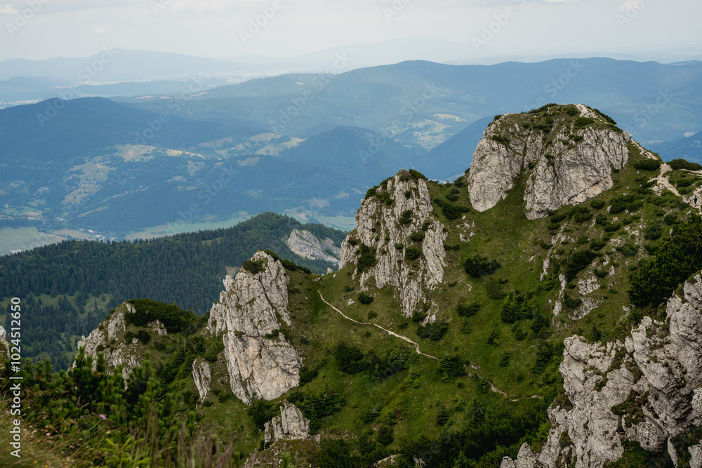 Fototapeta premium Views of Velky Rozsutec in Mala Fatra National Park
