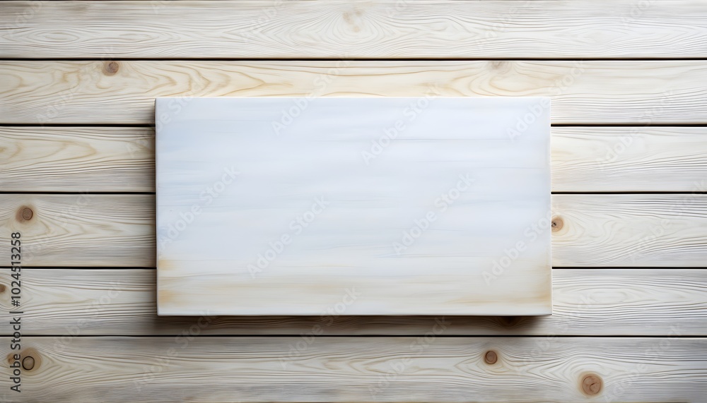wooden board on plank surface, ideal for text or drawings wooden board on plank surface, ideal for text or drawings