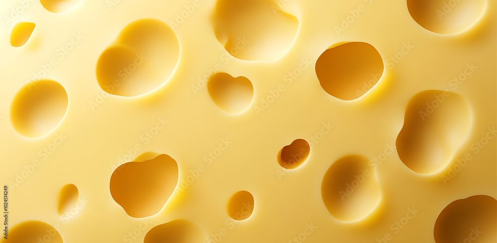 Yellow cheese background vector illustration with holes Yellow cheese background vector illustration with holes
