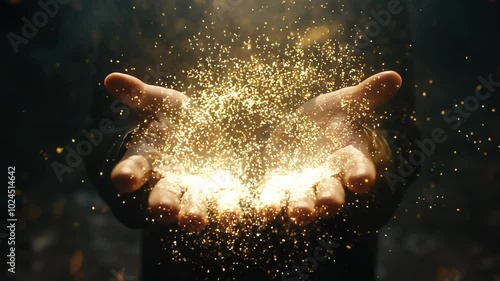 A person is holding their hands open, with a lot of light shining on them. Concept of warmth and openness, as if the person is welcoming something or someone