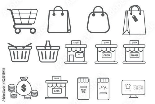 There are many types of shopping icons.