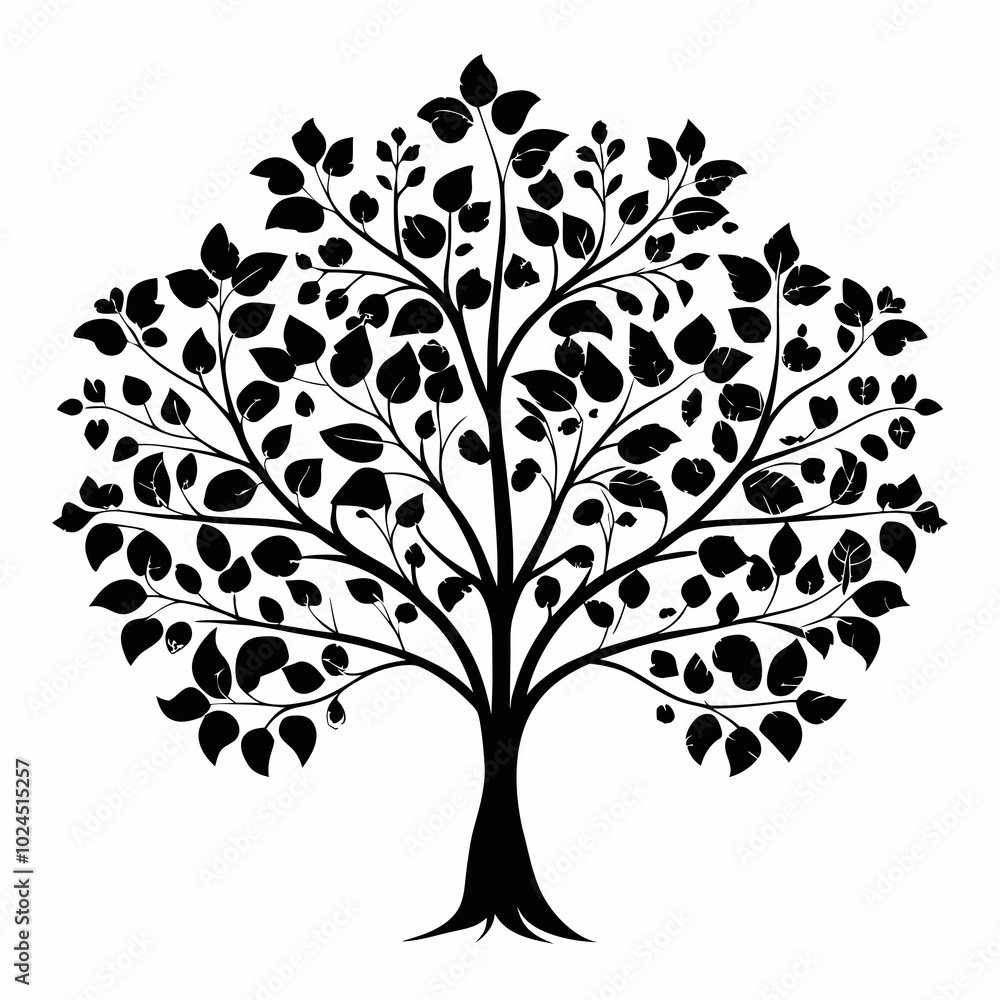 Fototapeta premium maidenhair-tree-tree-silhouette