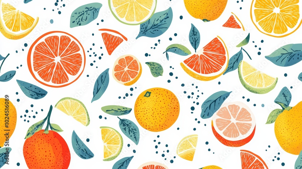 Zesty citrus fabric by the yard, vibrant orange and citrus slice print for sewing diy projects Zesty citrus fabric by the yard, vibrant orange and citrus slice print for sewing diy projects