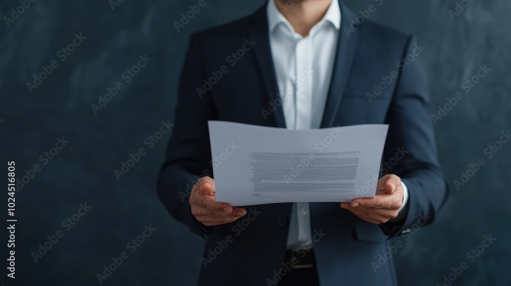 Boss handing out documents with hidden fine print, symbolizing deception in business deals Boss handing out documents with hidden fine print, symbolizing deception in business deals