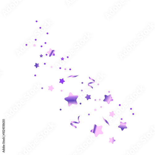  Lilac gradient vector confetti with stars and dots