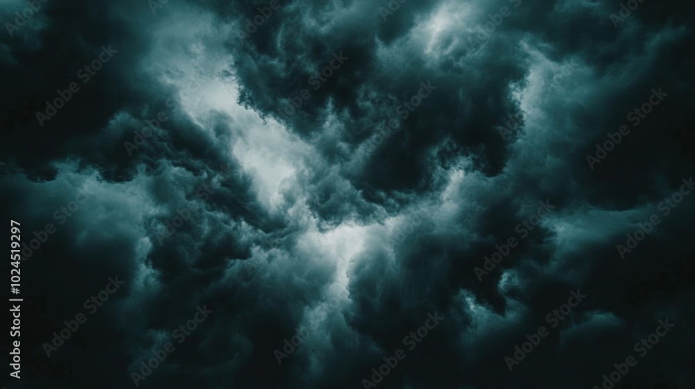 Cloudscape with massive rain or snow clouds in the background - nature photograph Cloudscape with massive rain or snow clouds in the background - nature photograph