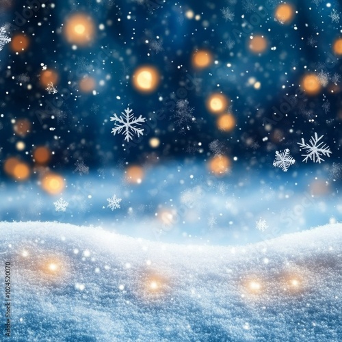 Light snowy floor christmas season january snow falling concept - stock photo