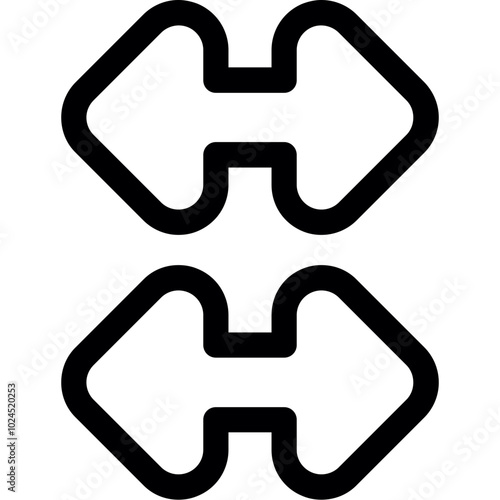 Side Two Arrows Icon