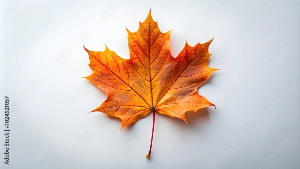 Maple leaf on both sides on a white background Low Angle Maple leaf on both sides on a white background Low Angle