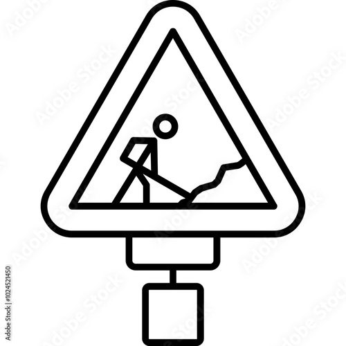 Road Work Ahead Icon