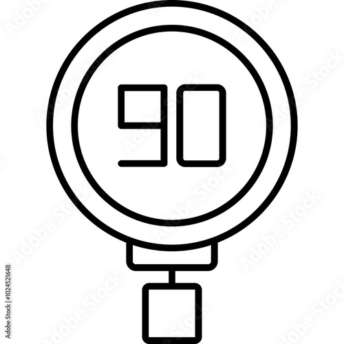 Speed Limit 90 Icon