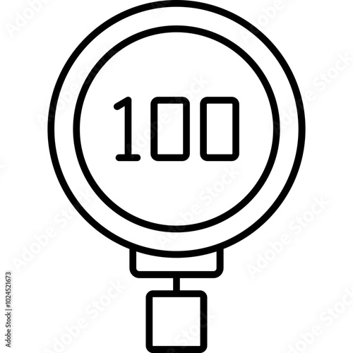 Speed Limit 100 Icon