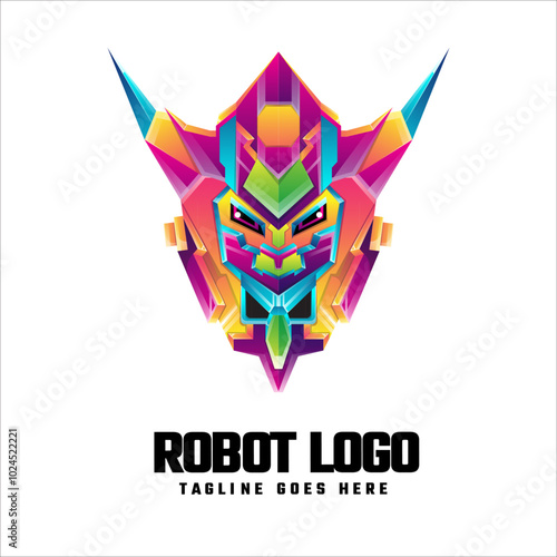 Robot Gradient Logo Template