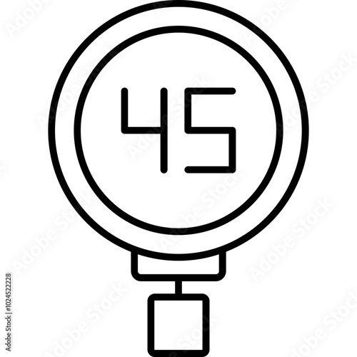 Speed Limit 45 Icon