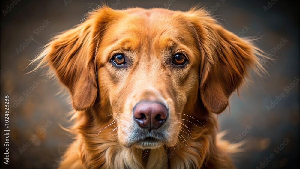 A Golden Retriever with a soft, caramel-colored coat stares directly at the camera with large, soulful brown eyes, showcasing the undeniable loyalty and warmth that shines through its gentle gaze. A Golden Retriever with a soft, caramel-colored coat stares directly at the camera with large, soulful brown eyes, showcasing the undeniable loyalty and warmth that shines through its gentle gaze.