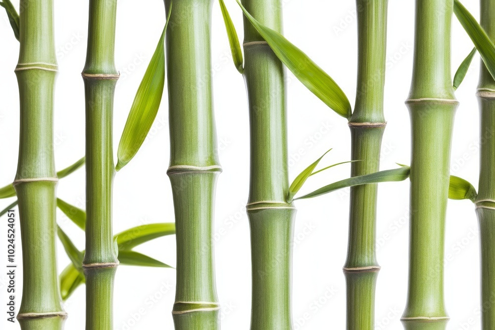 An image of bamboo leaves with vibrant green color, suitable for nature-inspired designs and illustrations An image of bamboo leaves with vibrant green color, suitable for nature-inspired designs and illustrations