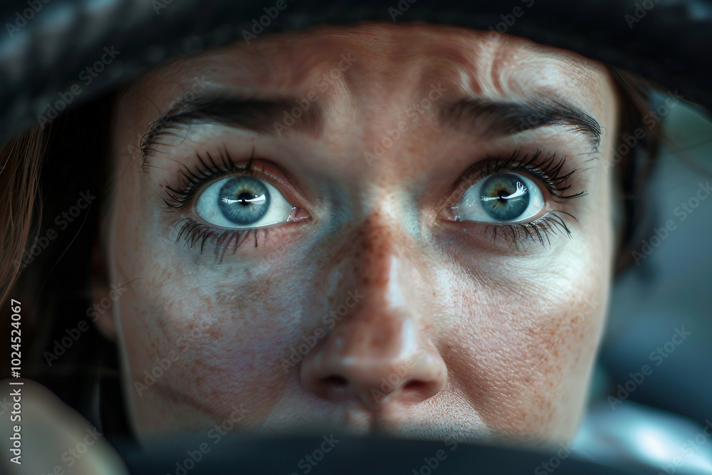 Person in dangerous car accident on a busy city street generative ai concept Person in dangerous car accident on a busy city street generative ai concept