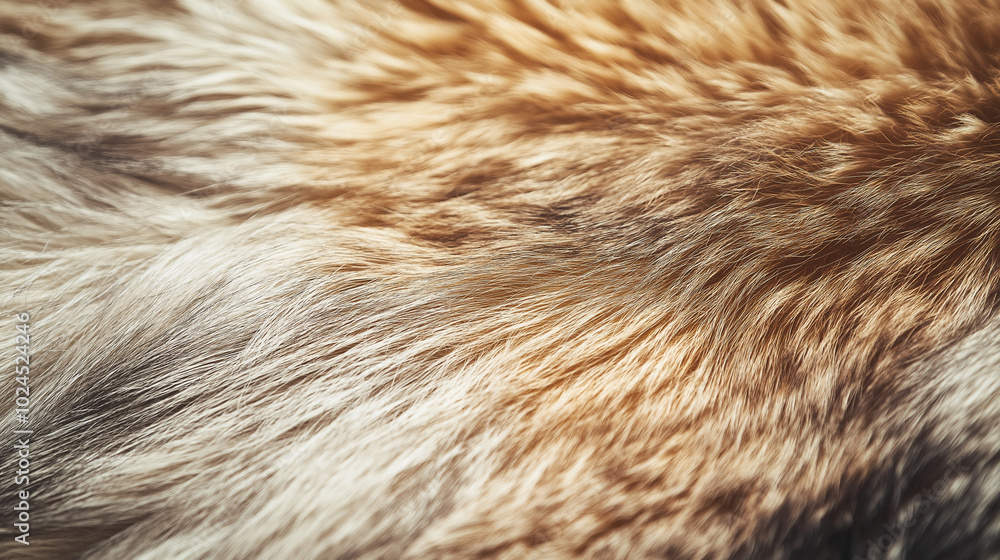 Soft golden brown fur texture, close-up of natural wavy strands, high-resolution background for cozy design projects, warm and rich colors, fluffy and comfortable Soft golden brown fur texture, close-up of natural wavy strands, high-resolution background for cozy design projects, warm and rich colors, fluffy and comfortable