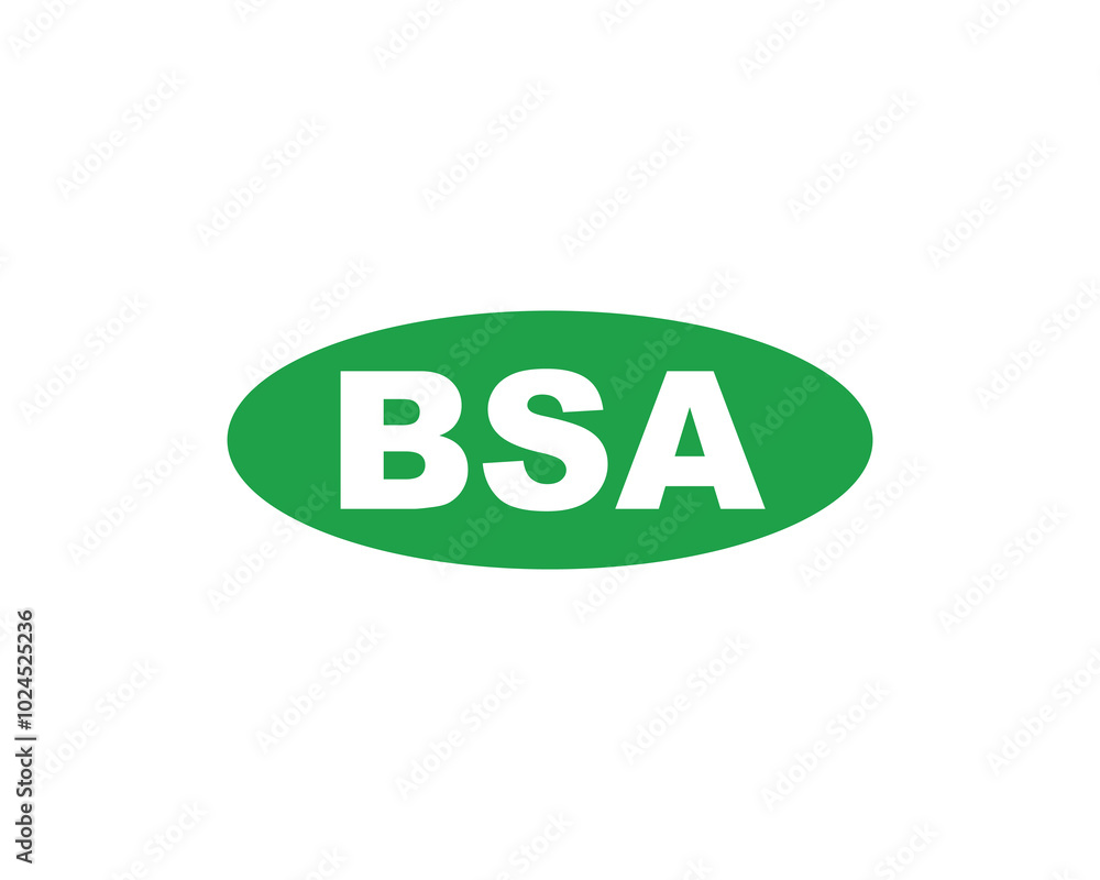 BSA logo design vector template. BSA BSA logo design vector template. BSA