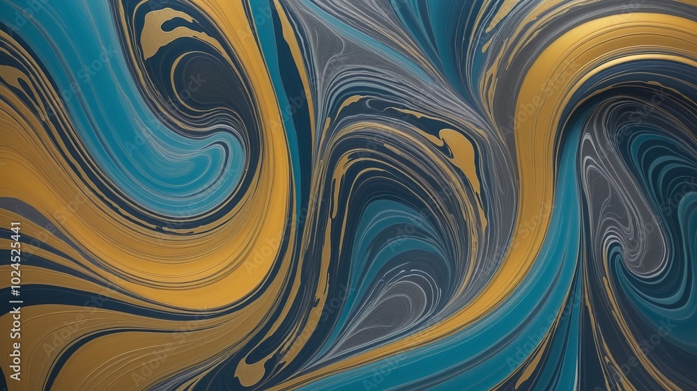 Vibrant Swirling Abstract with DarkSlateBlue, Cyan, Sienna, Gold, Goldenrod, silver, and Metallic Gold Vibrant Swirling Abstract with DarkSlateBlue, Cyan, Sienna, Gold, Goldenrod, silver, and Metallic Gold