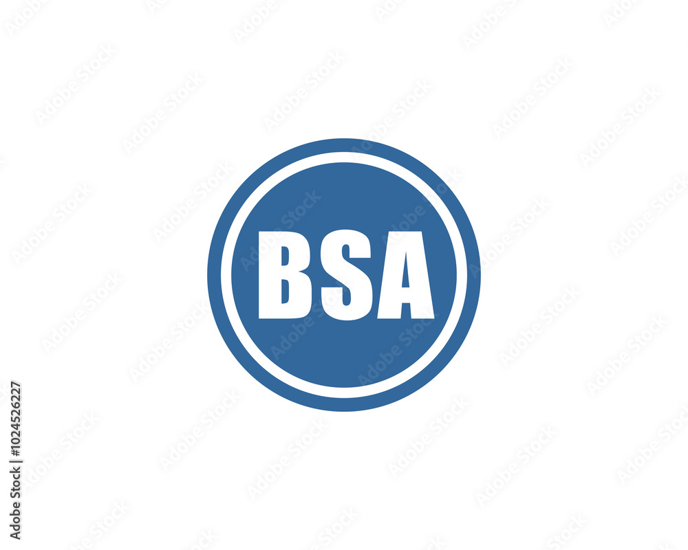 BSA logo design vector template. BSA BSA logo design vector template. BSA