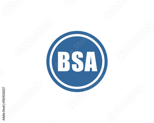 BSA logo design vector template. BSA