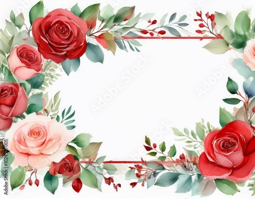 frame of roses