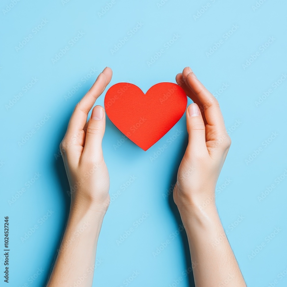 paper cut card A pair of white hands holding love paper cut card A pair of white hands holding love