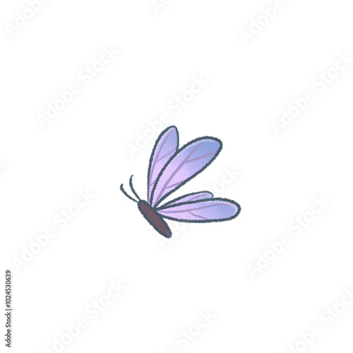 Illustration of cute dragonfly 