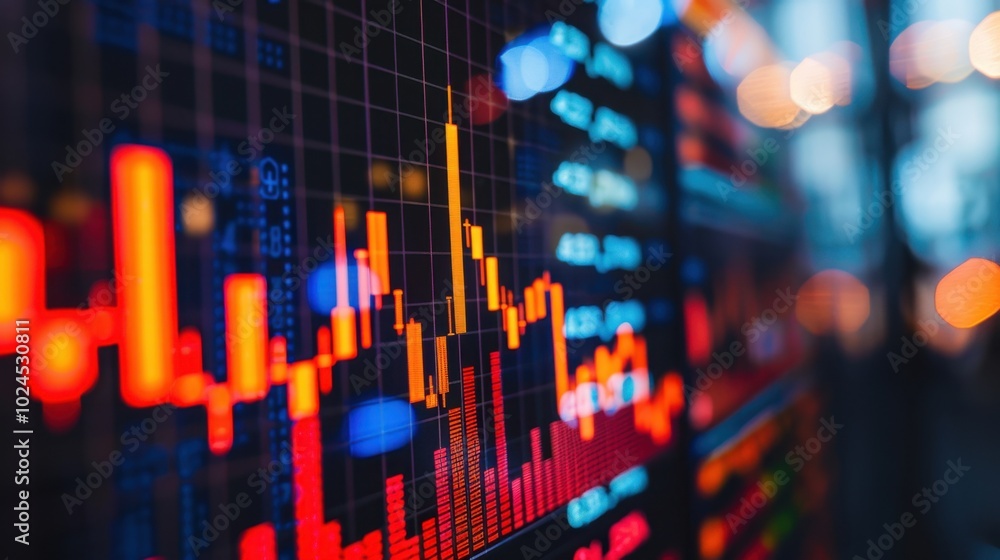 Bright Financial Data Visualization with Bokeh Effect Bright Financial Data Visualization with Bokeh Effect