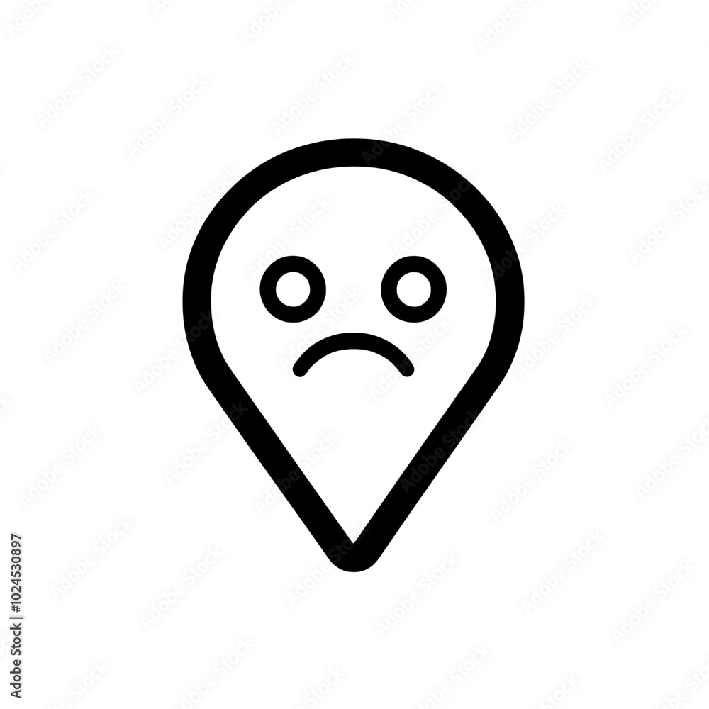 Stylish bad location icon illustration template Stylish bad location icon illustration template