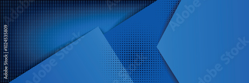 Bright yellow triangles overlap a calming blue background, creating a sleek and contemporary design.