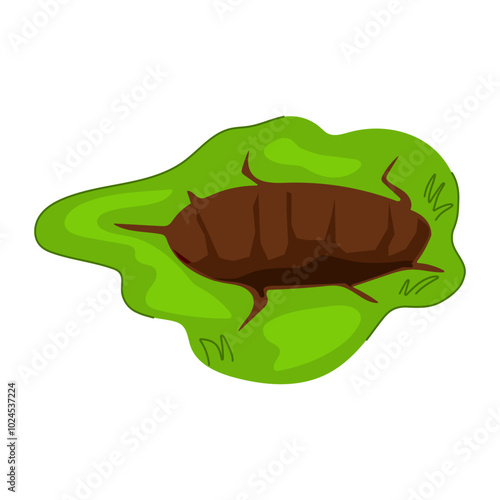 quarry pit cartoon. hole trench, cavity abyss, chasm shaft quarry pit sign. isolated symbol vector illustration