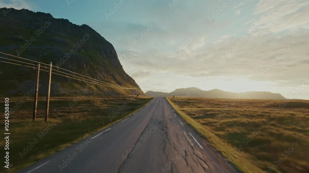 Driving through mountains road POV Point of View Driving through mountains road POV Point of View