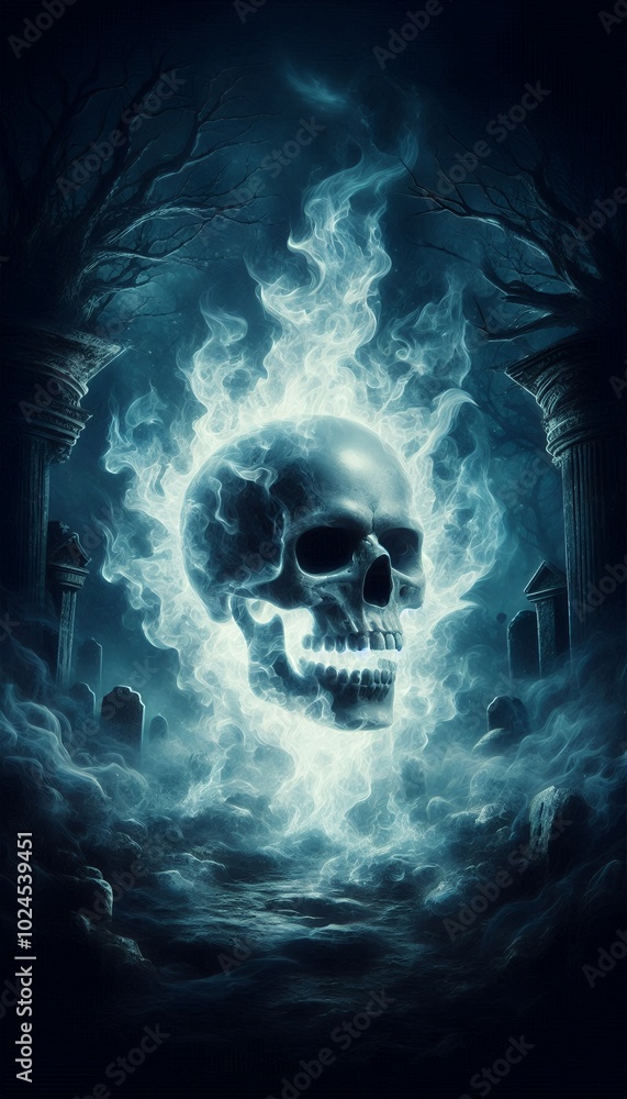 Fire on skull phone wallpaper Fire on skull phone wallpaper