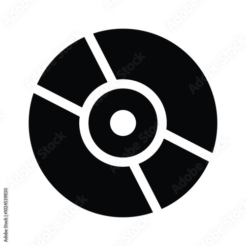 A modern icon of compact disc in modern style