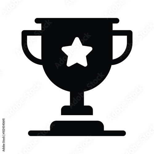 Trophy vector representing achievement, award, or competition victory